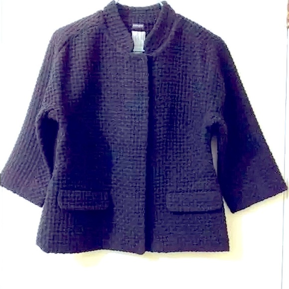 GAP Wool Jacket with Cropped Silhouette and Mock Neck - Picture 6 of 8